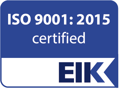 EIK ISO 9001:2015 certified