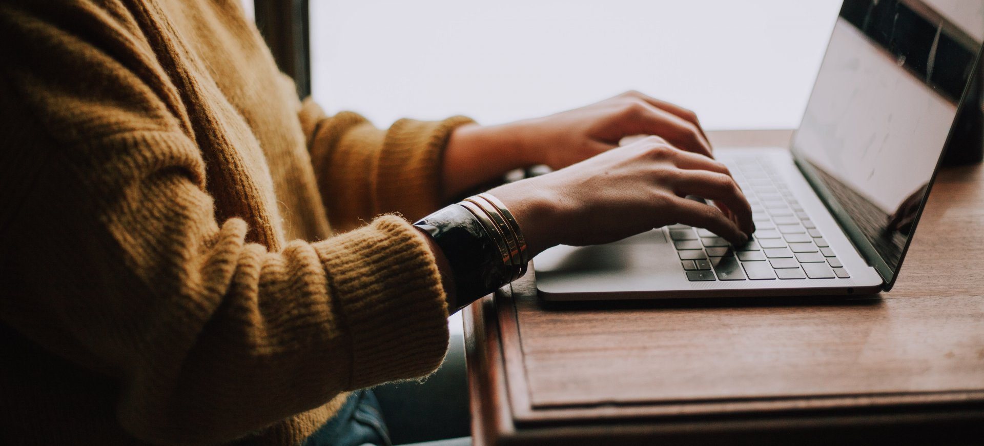 Person working on laptop