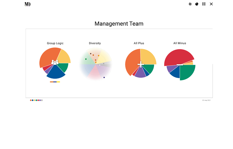 MD Pro team profile presentation view