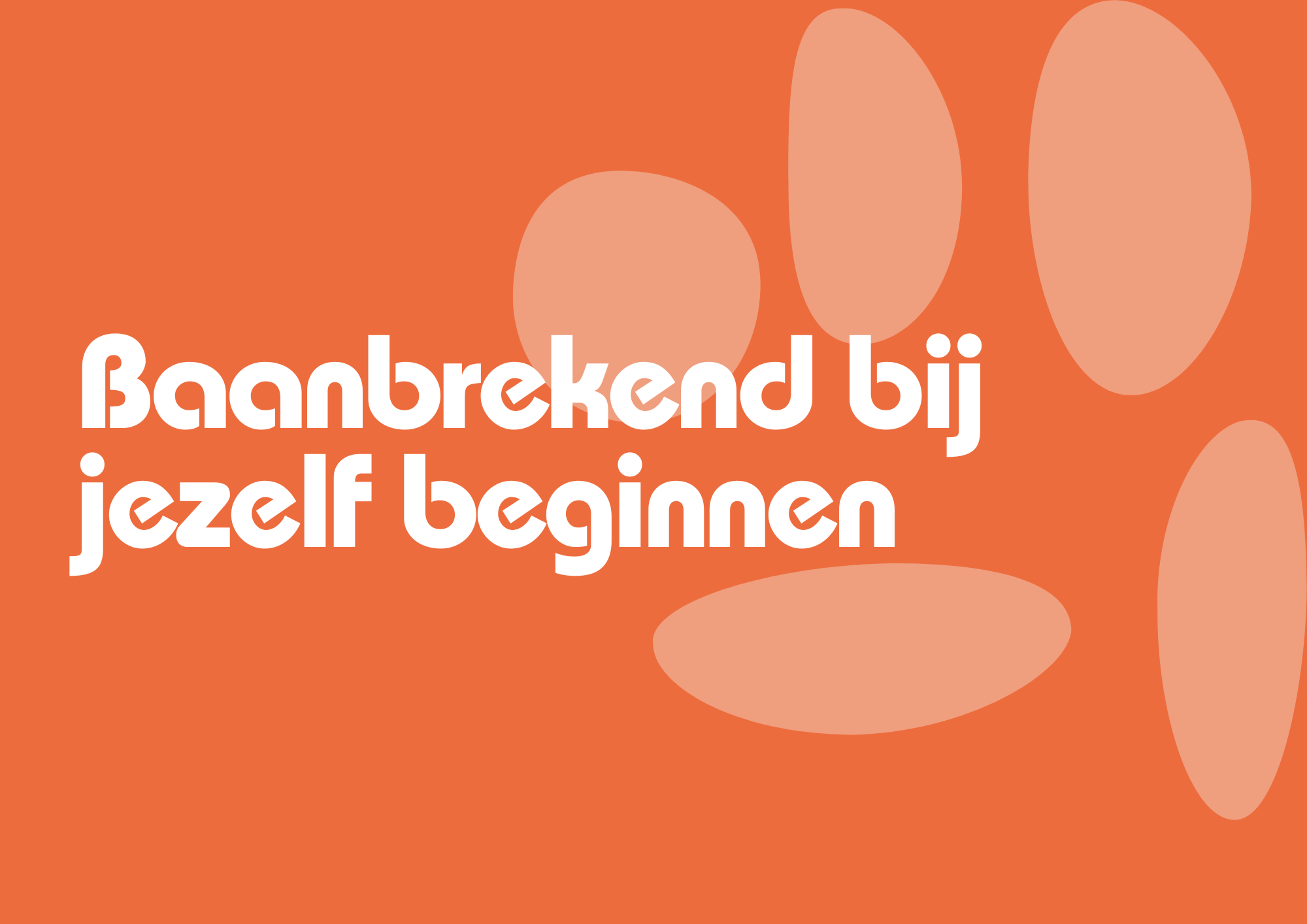 Baanbrekend bij jezelf beginnen - MD zomerfestival